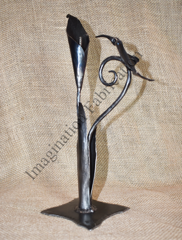 Calla Lily & Hummingbird Table Top Sculpture