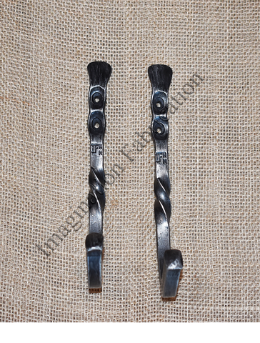 Twisted 1/2 Hooks, X-Large Upset Ends (Pair)
