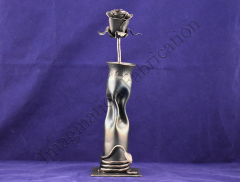 Forever Steel Rose Table Top Sculpture
