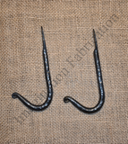 Ribe Wall Hooks, Medium, Rat Tail (Pair)