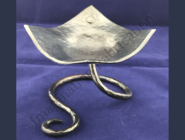 Contemporary Steel Bowl with Beveled Edge (Elevated)